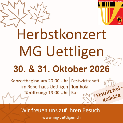 Herbstkonzert MG Uettligen